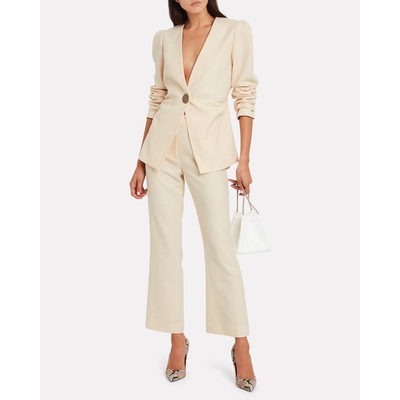 REJINA PYO Maeve Cropped Flare Wool Pants - Picture 1 of 5